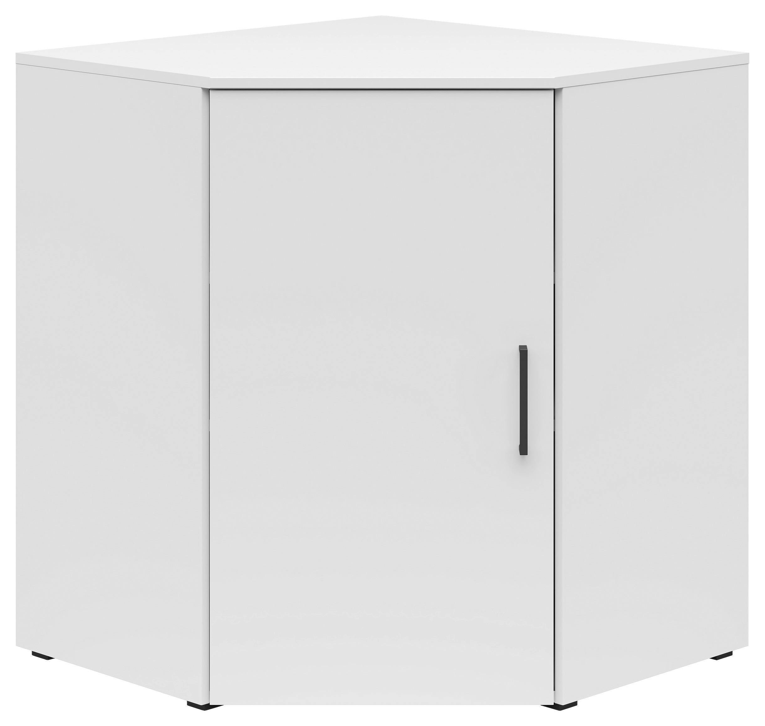 Eckkommode Multistauraum Weiss - Weiss/Anthrazit, Modern, Holzwerkstoff/Kunststoff (71,5/83/71,5cm) - Premium Living