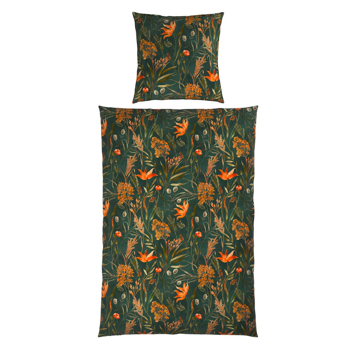 Bettwäsche Nora Grün ca. 135x200cm - Grün, MODERN, Textil (135/200cm) - Mömax