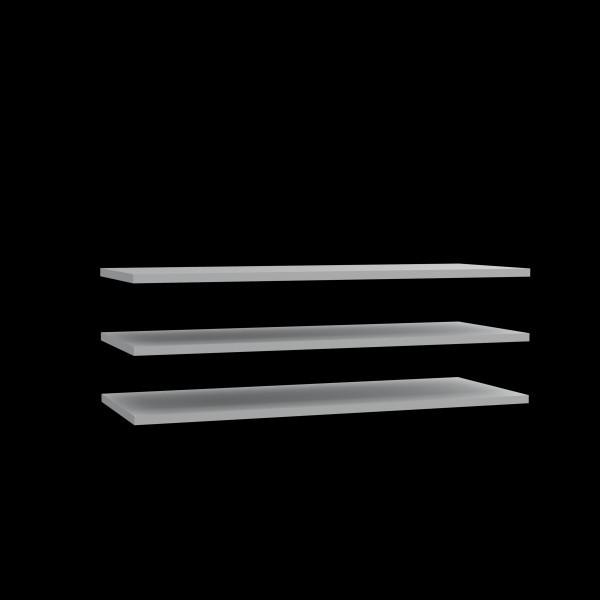 Set Polic Lausanne, 3-Delni, Siva - Moderno (107,8/42/2,2cm) - Based