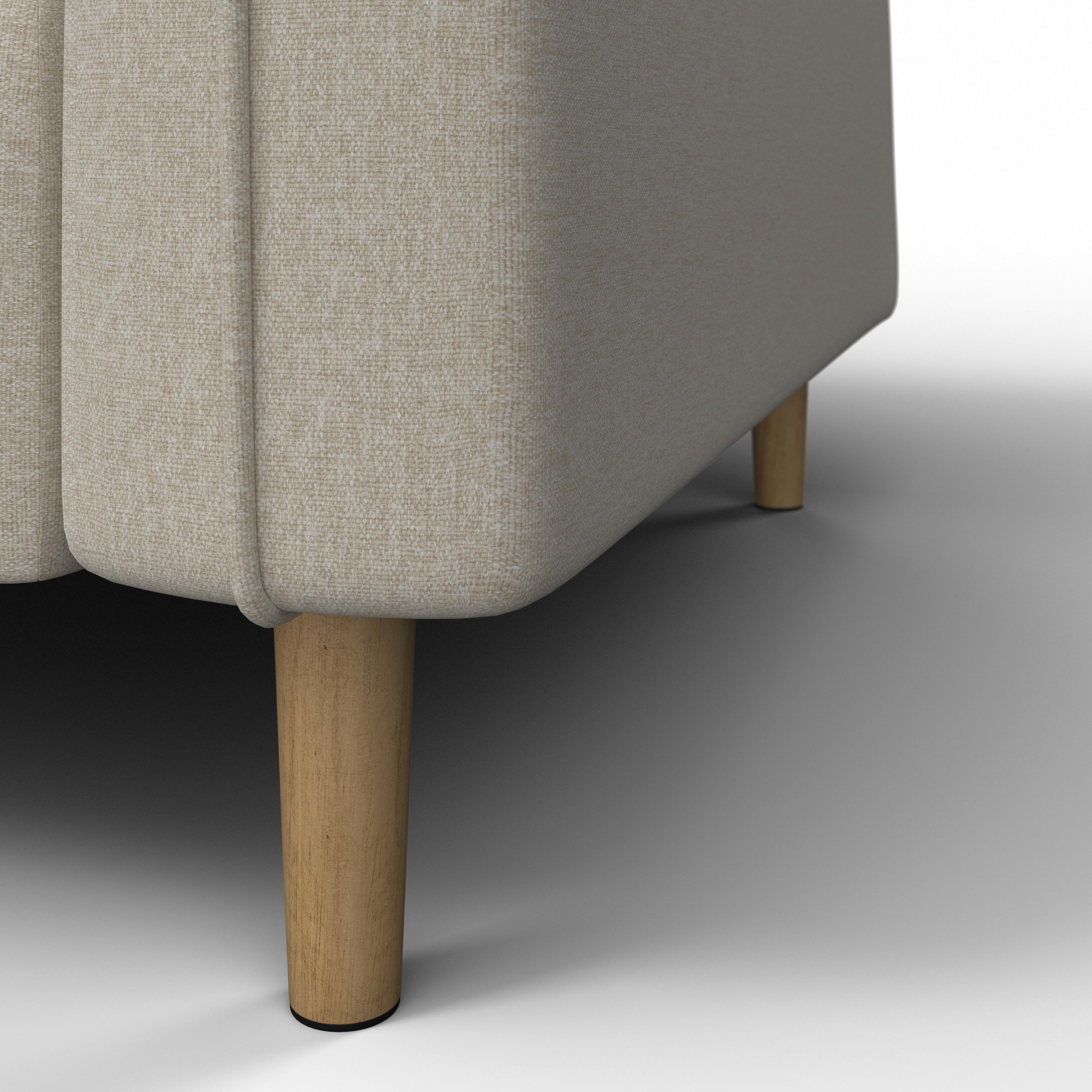 RECAMIERE FANNY - gråbrun/naturfärgad, Modern, trä/textil (154/55/73cm) - Bessagi Home