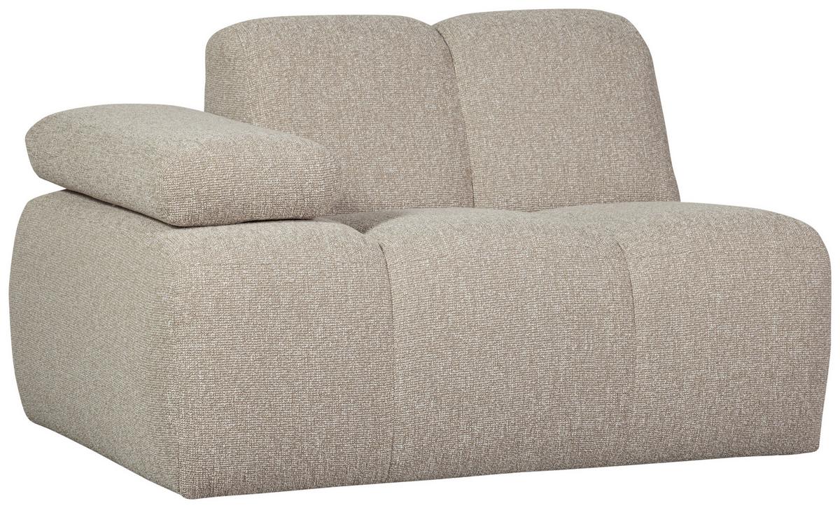 Sofaelement Mojo Beige B: 97cm - Beige/Schwarz, Design, Kunststoff/Textil (97/74/124cm) - Livetastic