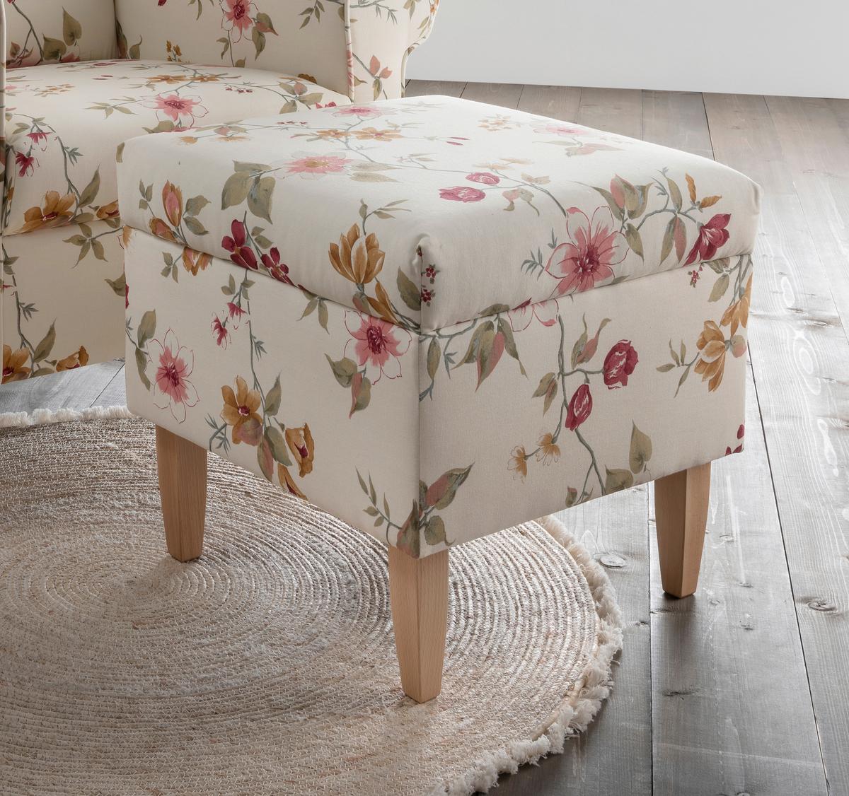 Sesselset Asino Beige/Rot Webstoff - Beige/Rot, KONVENTIONELL, Holz/Textil (80/102/86cm) - Livetastic