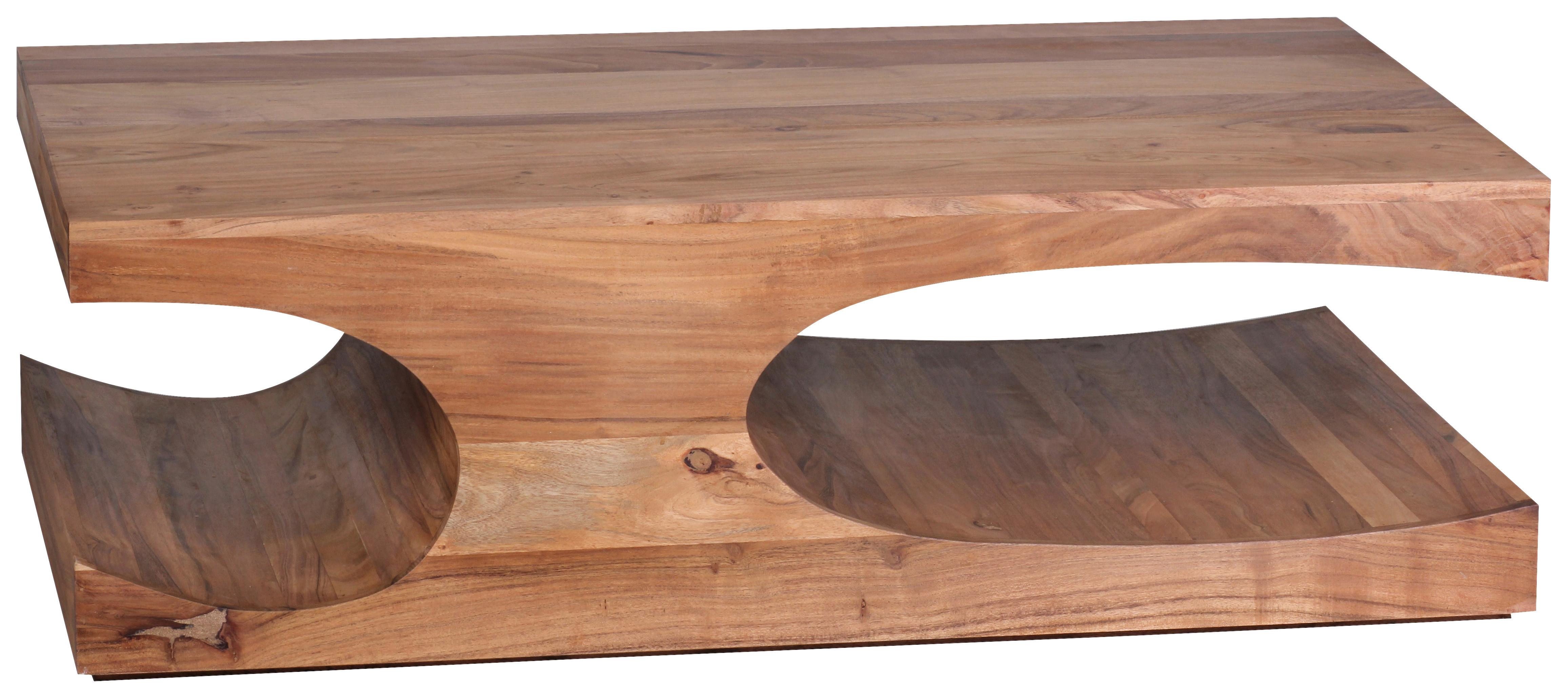Klubska Miza Boha, Pravi Les - barve akacije, Design, les (118/70/38cm) - MID.YOU