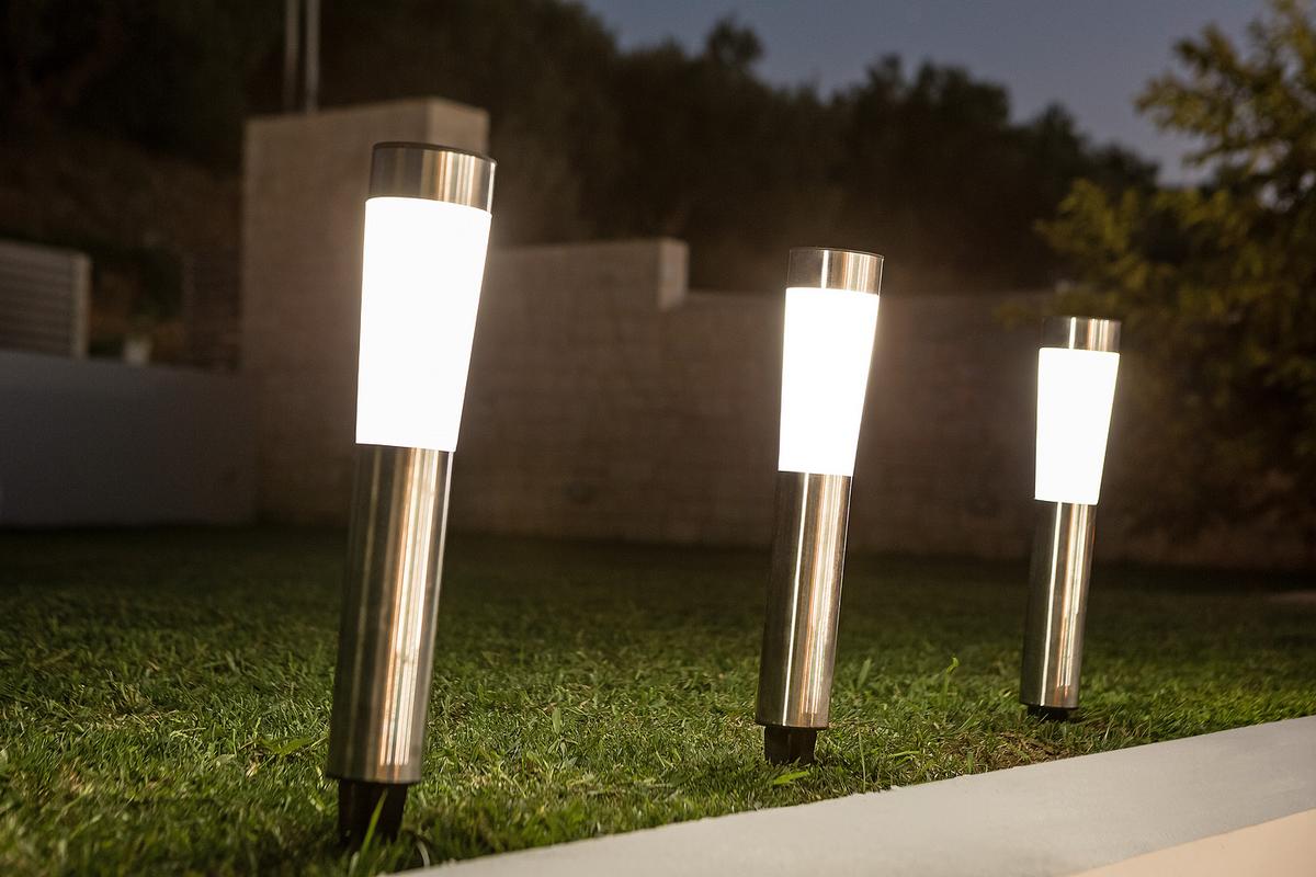 ZESTAW LAMP SOLARNYCH VISION - Basics, tworzywo sztuczne/metal (7,8/56cm) - Ambia Garden
