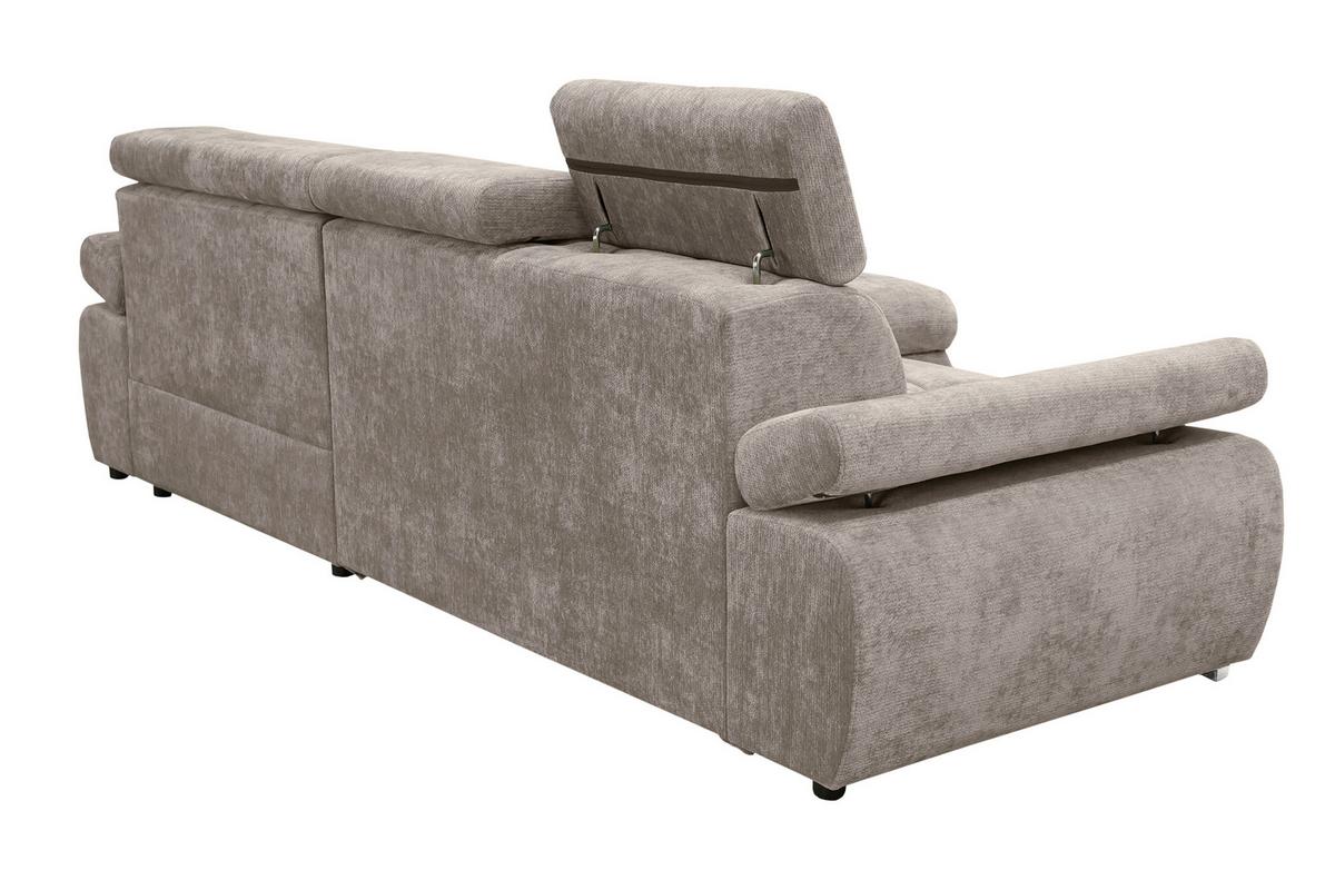 Kutna Garnitura Vegas - srebrne boje/taupe, Design, drvo/tekstil (294/173cm) - Modern Living