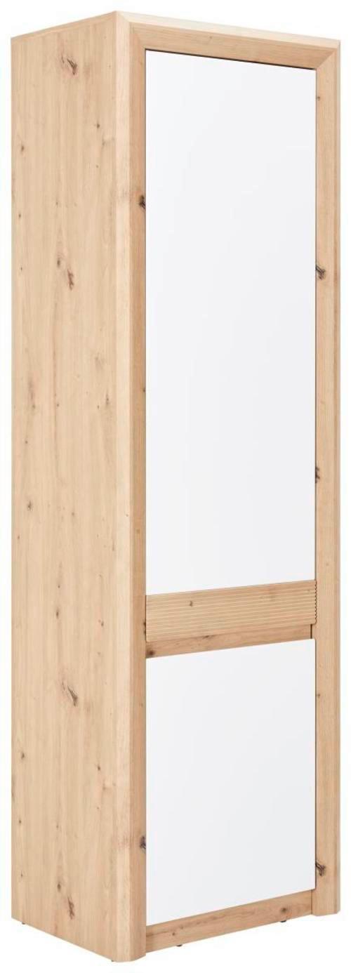 Garderobna Omara Kashmir New, Bela, Barva Hrasta - barve hrasta/bela, Moderno (60/192/41cm) - Zandiara
