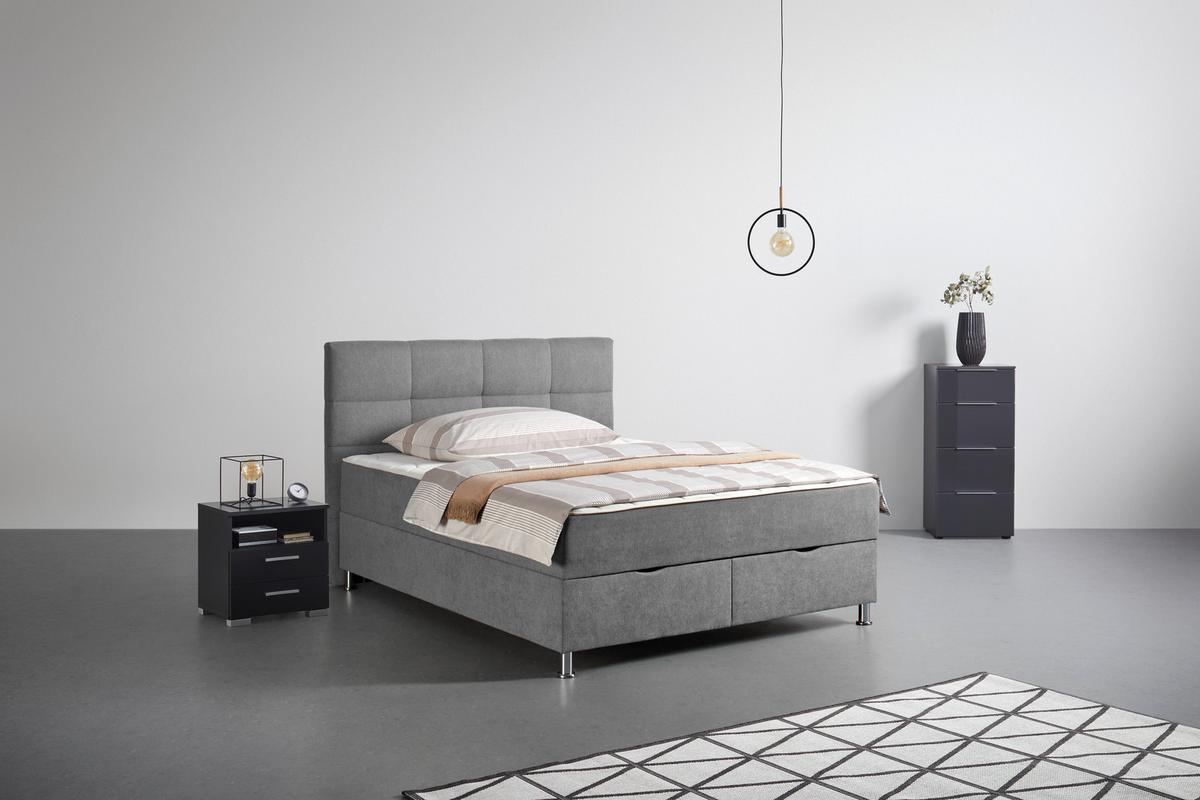 PAT BOX OVIEDO 180 - gri, Konventionell, metal/textil (180/200cm) - Mömax