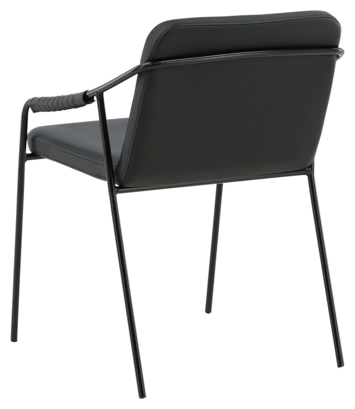 STUHL-SET TVIST - Schwarz, Design, Textil/Metall (53/77/59cm) - Livetastic