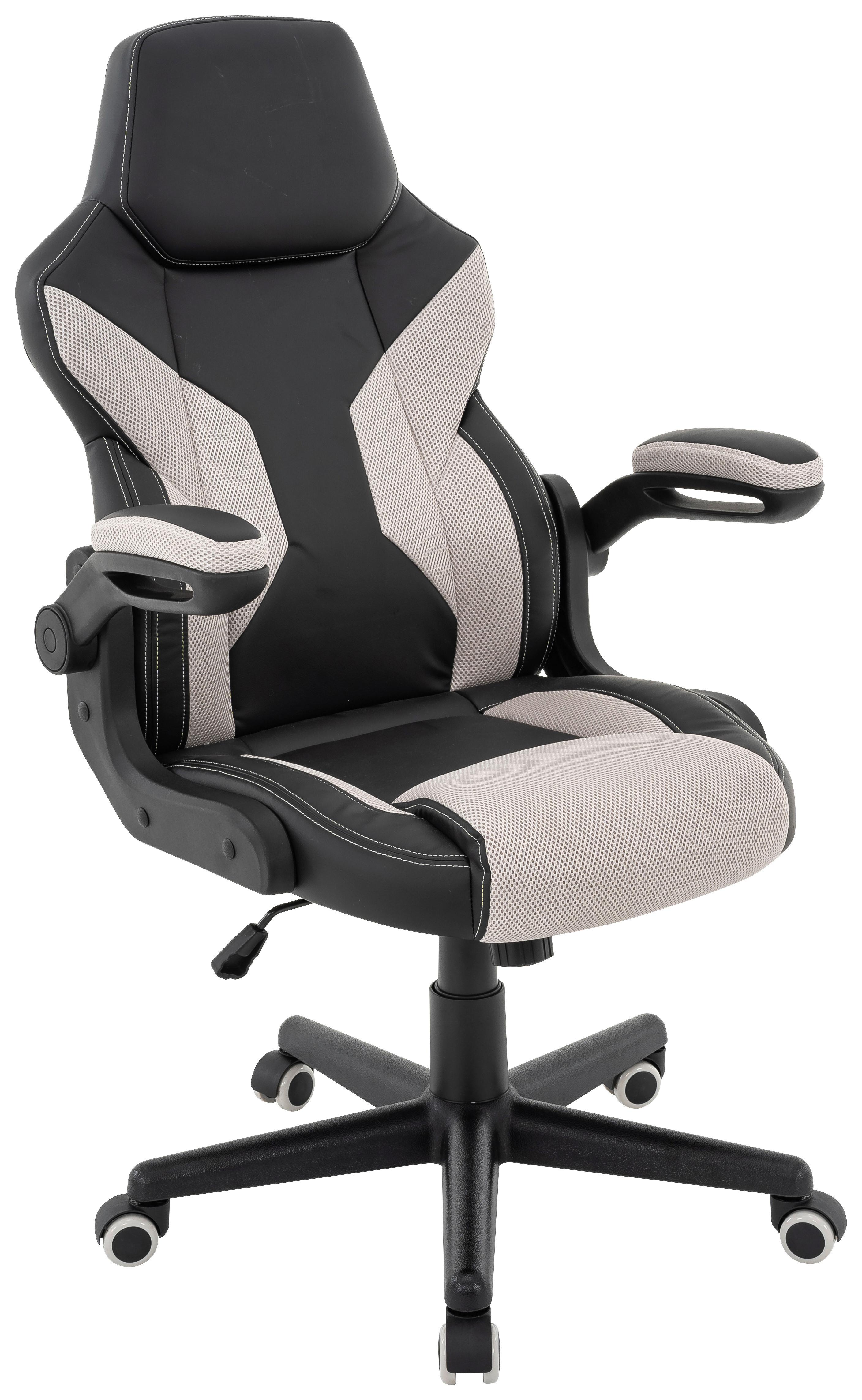 Direktorski Stol Meli - siva/črna, Moderno, kovina/umetna masa (62/117/66cm)