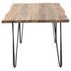 MATBORD MAGNUS - svart/naturfärgad, Natur, metall/trä (160/90/77cm) - Zandiara