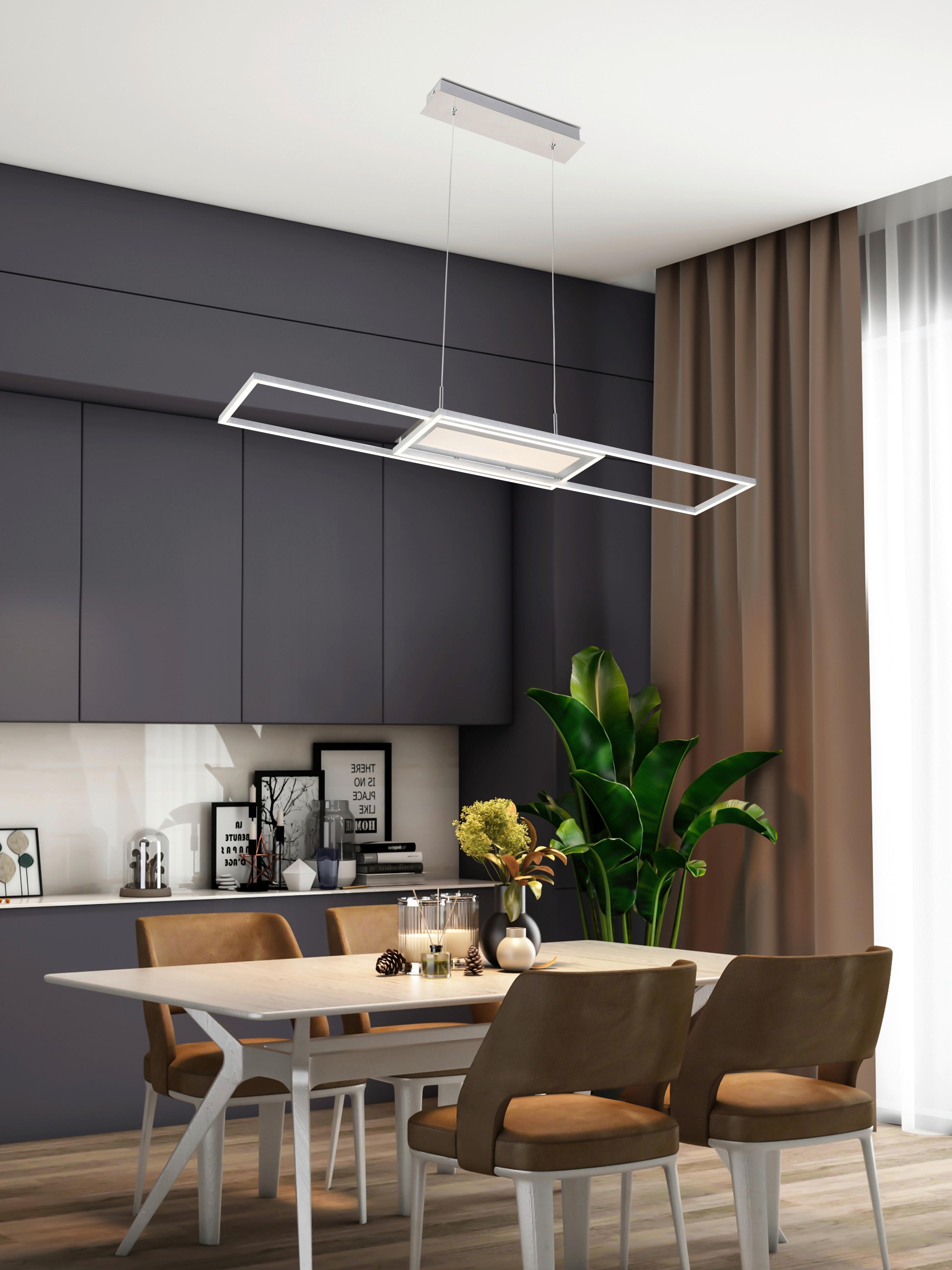 LAMPA WISZĄCA LED NOYA *SBN*SH* - kolor aluminiowy, Trend, tworzywo sztuczne/metal (105/27cm) - Novel
