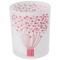 Laterna Za Svečo Sherine - roza/bela, Basics, steklo (9/10cm)