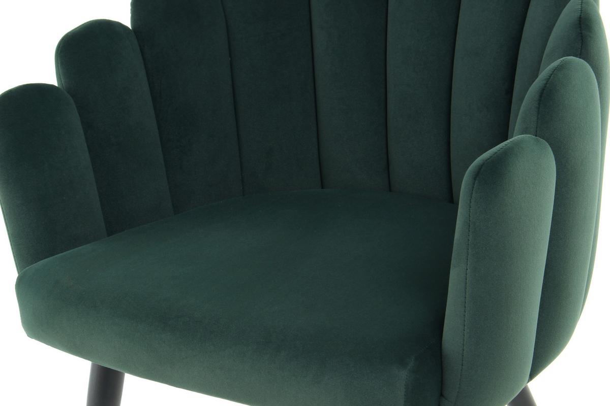 Karosszék Jeane 625 - fekete/zöld, Modern, textil/fém (61/85/58cm) - Kayoom