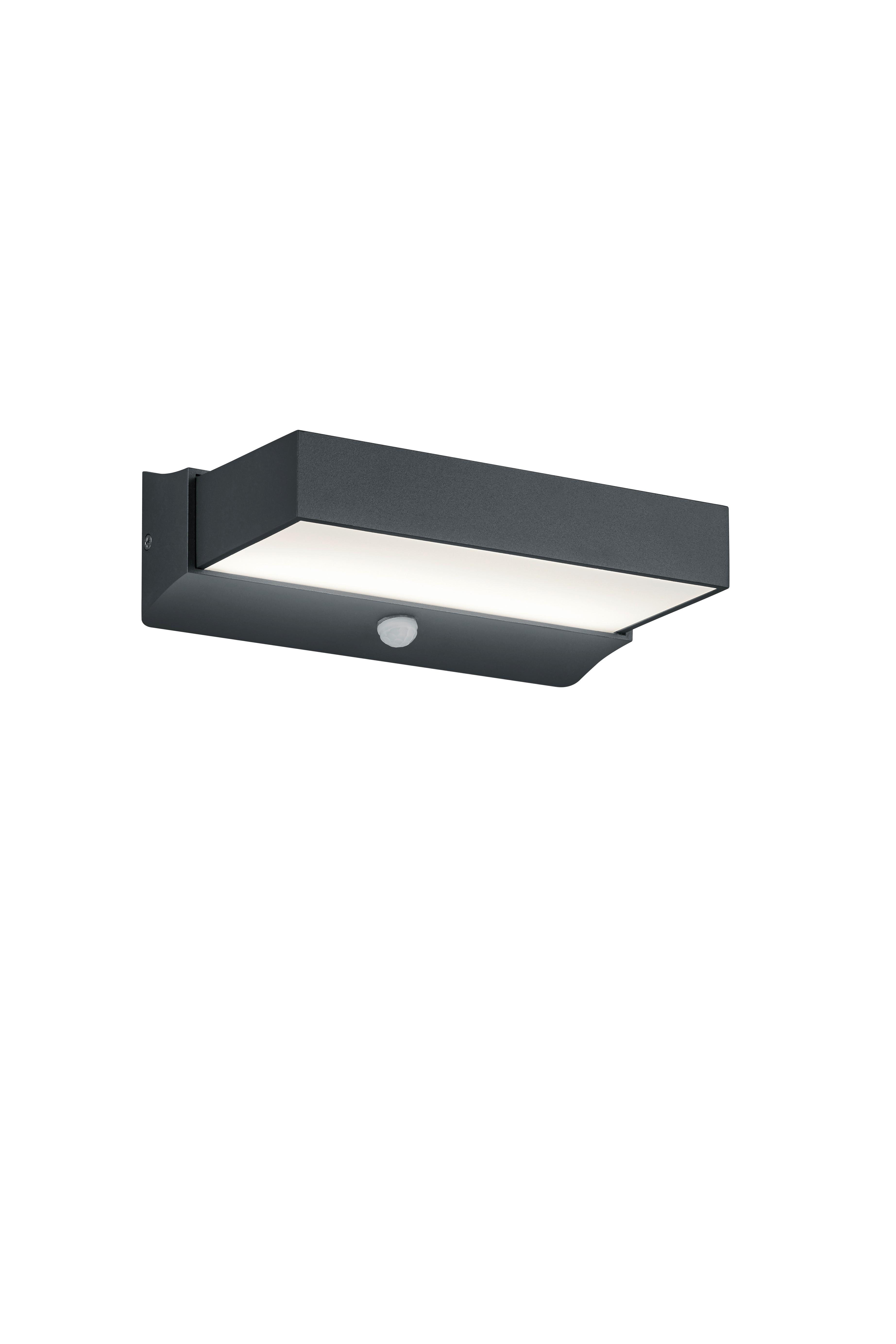 Außenwandleuchte Cuando in Weiß/Anthrazit max. 11 Watt - Anthrazit/Weiß, Design, Kunststoff/Metall (23,2/7/13,5cm) - Trio Leuchten