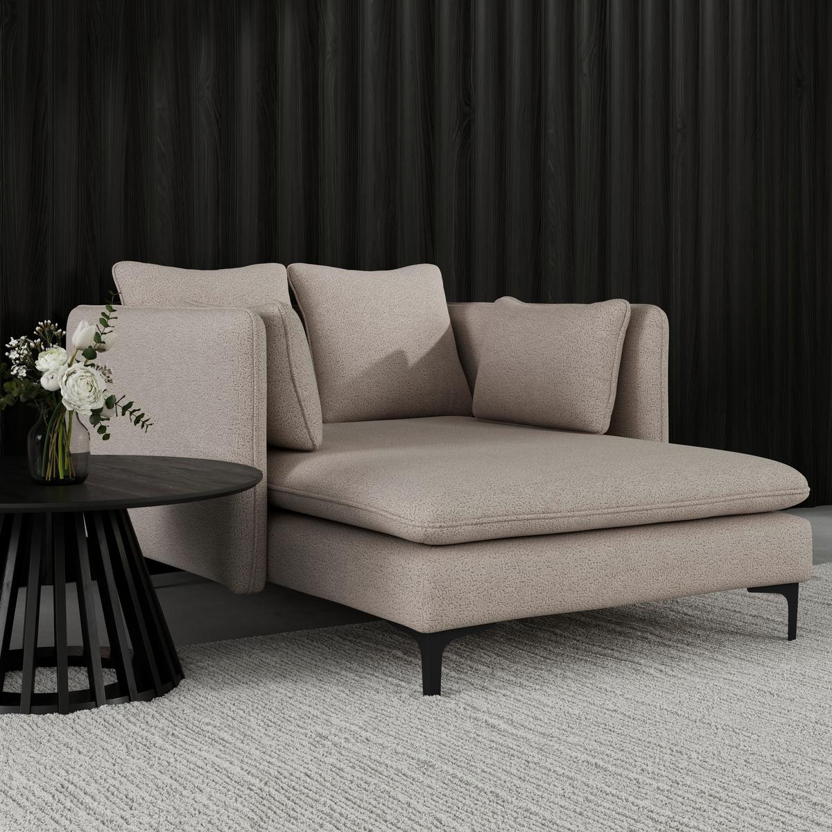 Relax Ágy Sandy - szürkésbézs, Modern, textil/fa (120/74/160cm) - Bessagi Home