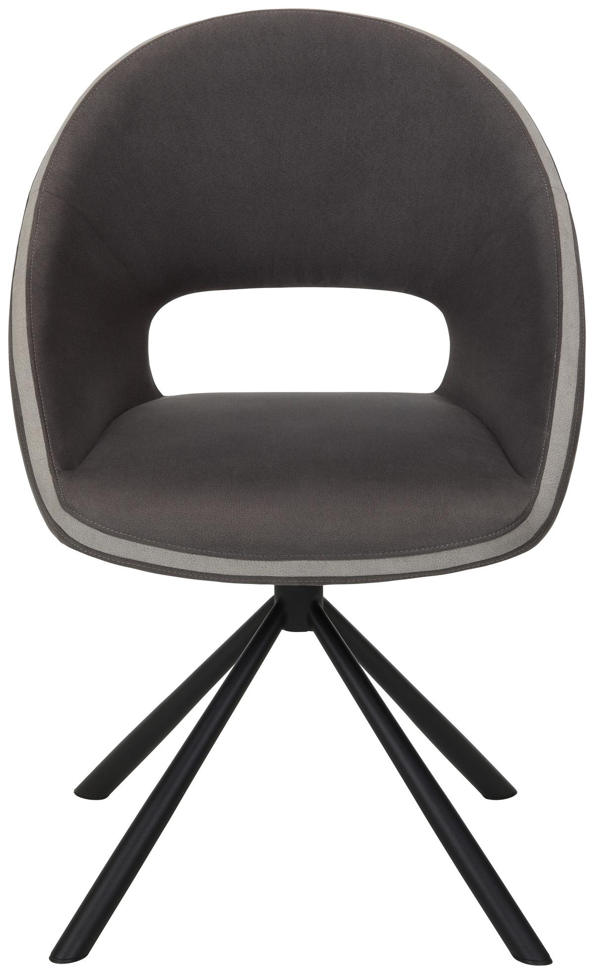 Stol Lobito, Vintage Siva - siva/črna, Moderno, kovina/tekstil (59/86/59cm) - Mömax