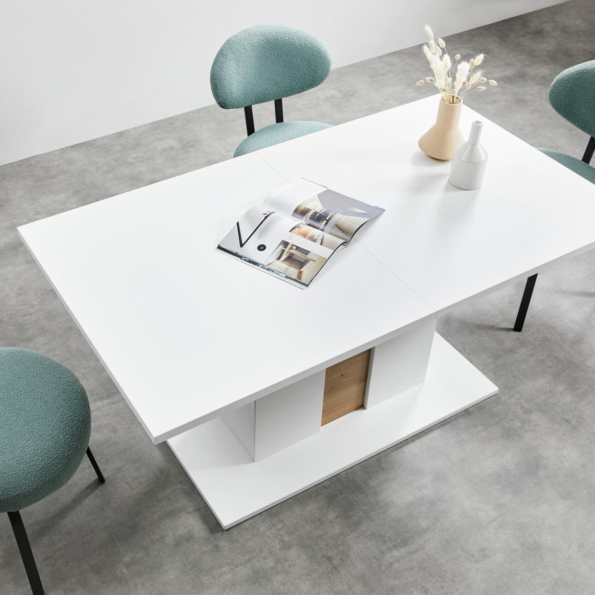 Ausziehtisch in Weiss/Eiche Artisan - Weiss/Eiche Artisan, Modern, Holzwerkstoff (160-210/75/90cm) - Mömax