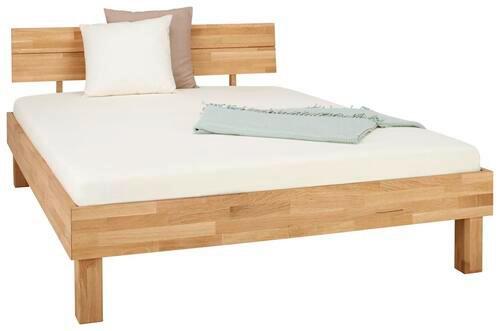 Bett aus Eiche massiv ca. 140x200cm - Eichefarben, KONVENTIONELL, Holz (140/200cm) - ecoTree