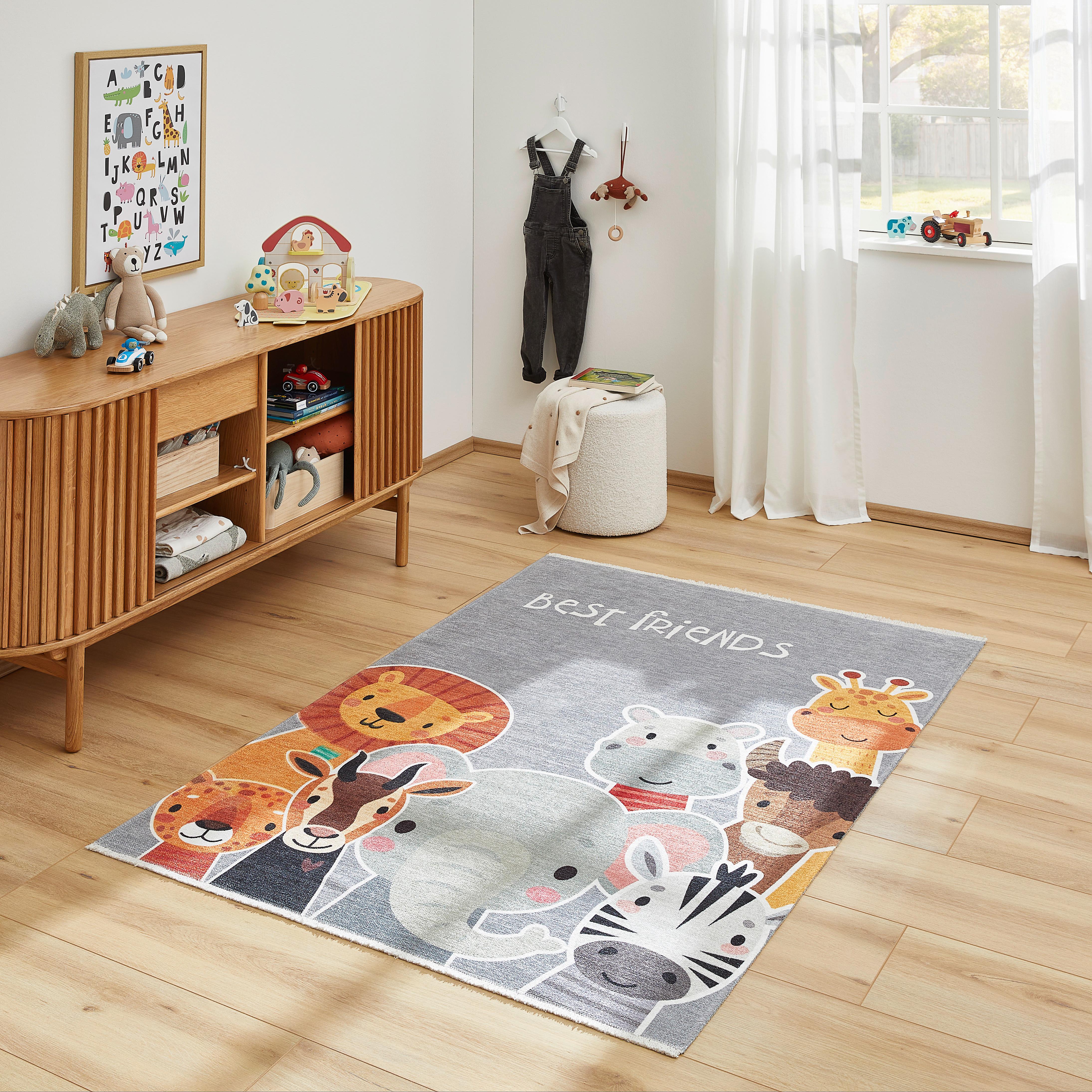 KINDERTEPPICH MY GRETA - Weiss/Multicolor, Trend, Textil (115/170cm) - Ben'n'jen