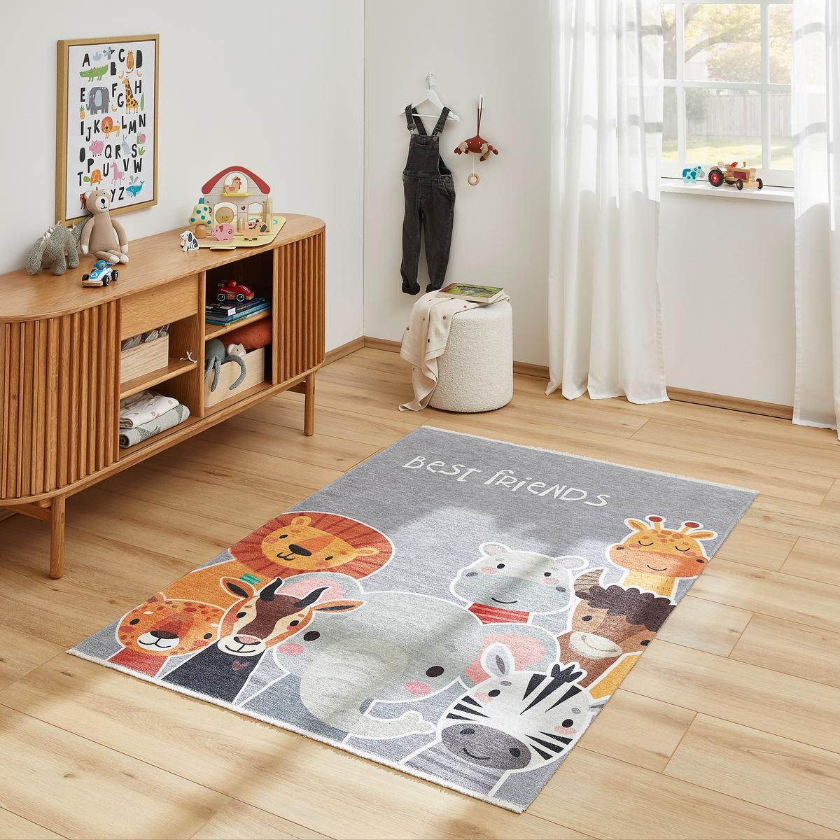 KINDERTEPPICH MY GRETA - Weiss/Multicolor, Trend, Textil (115/170cm) - Ben'n'jen