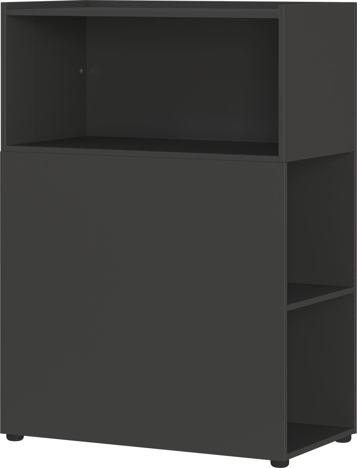 Raumteiler Ribera in Graphitfarben - Graphitfarben/Schwarz, Modern, Holzwerkstoff/Kunststoff (80/112/44cm) - Premium Living