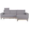 Ecksofa in Grau Metallfuss Schwarz - Schwarz/Grau, Konventionell, Textil/Metall (272/87/171cm) - Zandiara