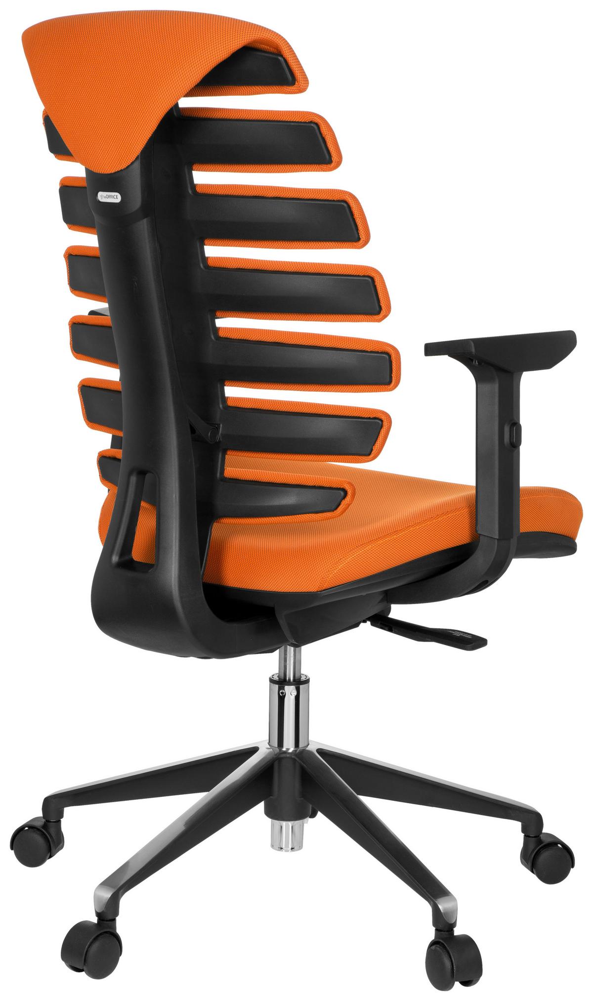 Pisarniški Stol Ergo Line Ii, Oranžna - črna/oranžna, Moderno, kovina/umetna masa (65/115/50cm) - MID.YOU