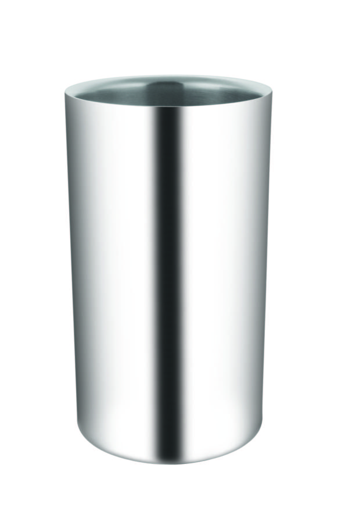 Flaschenkühler Timo aus Edelstahl ca. 1,5l - Edelstahlfarben, KONVENTIONELL, Metall (12/20cm) - Modern Living