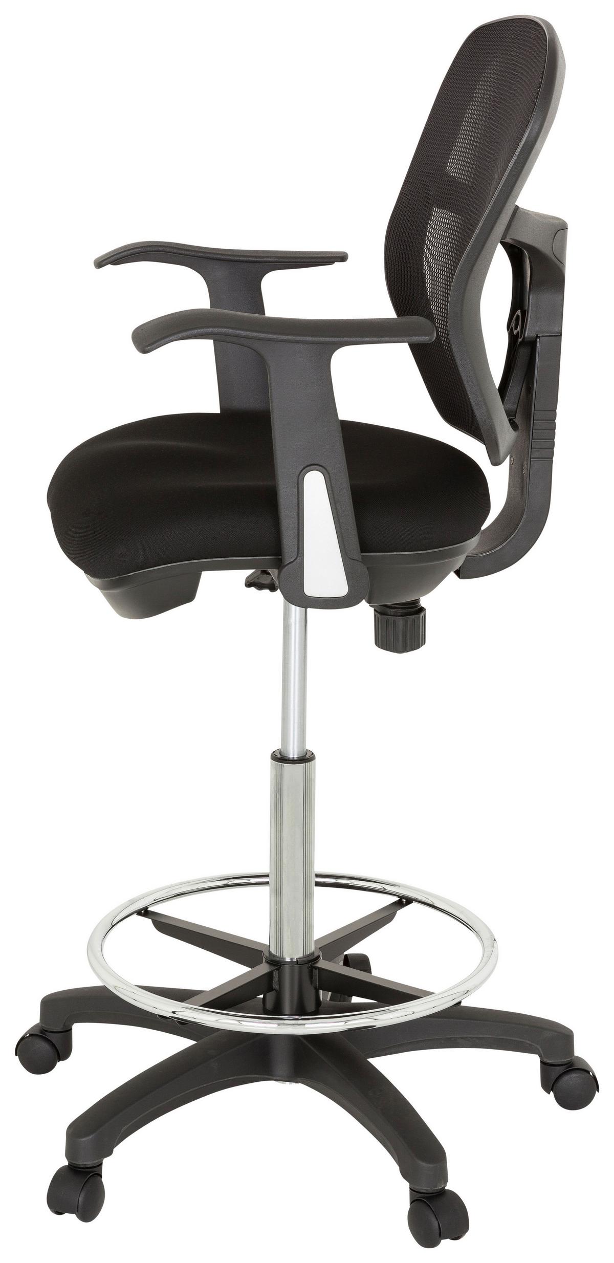 Vrtljivi Stol Top Work 108, Črna - črna, Basics, umetna masa/tekstil (62/115/55cm) - MID.YOU
