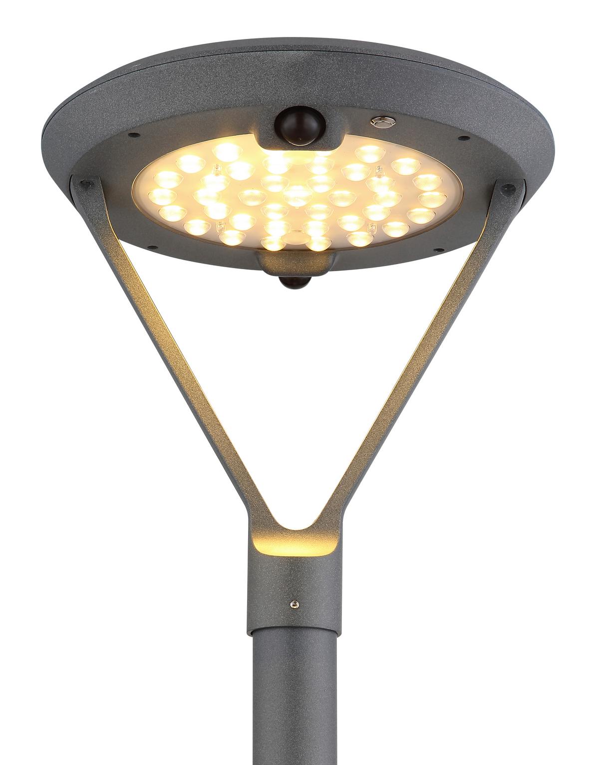 Solarleuchte 36910  Solar - Klar/Silberfarben, Design, Glas/Kunststoff (31/204,7cm) - Globo