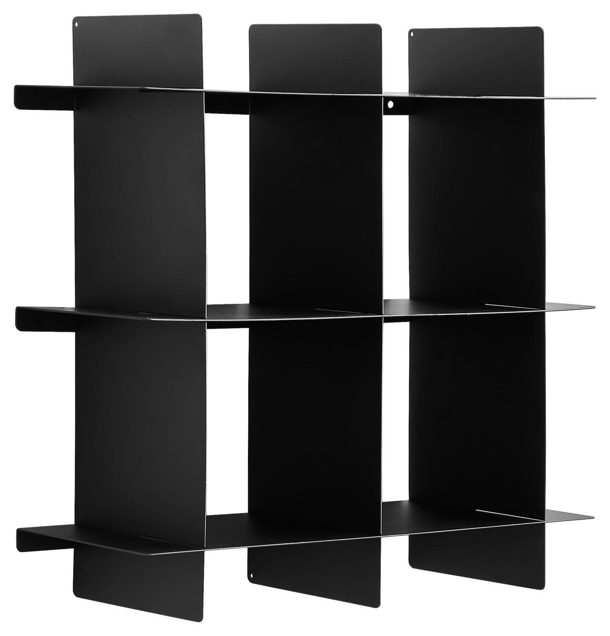 REGAŁ ŚCIENNY CHRIS - czarny, Basics, metal (40/40/15cm) - Landscape