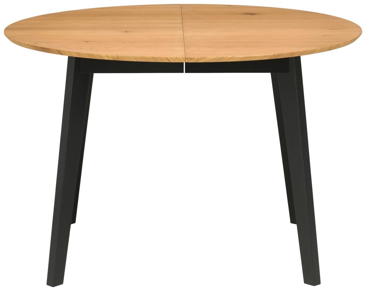 STÓŁ DO JADALNI PABLO AZ - kolor dębowy/czarny, Konventionell, materiał drewnopochodny/drewno (120-200/120/74cm) - MID.YOU