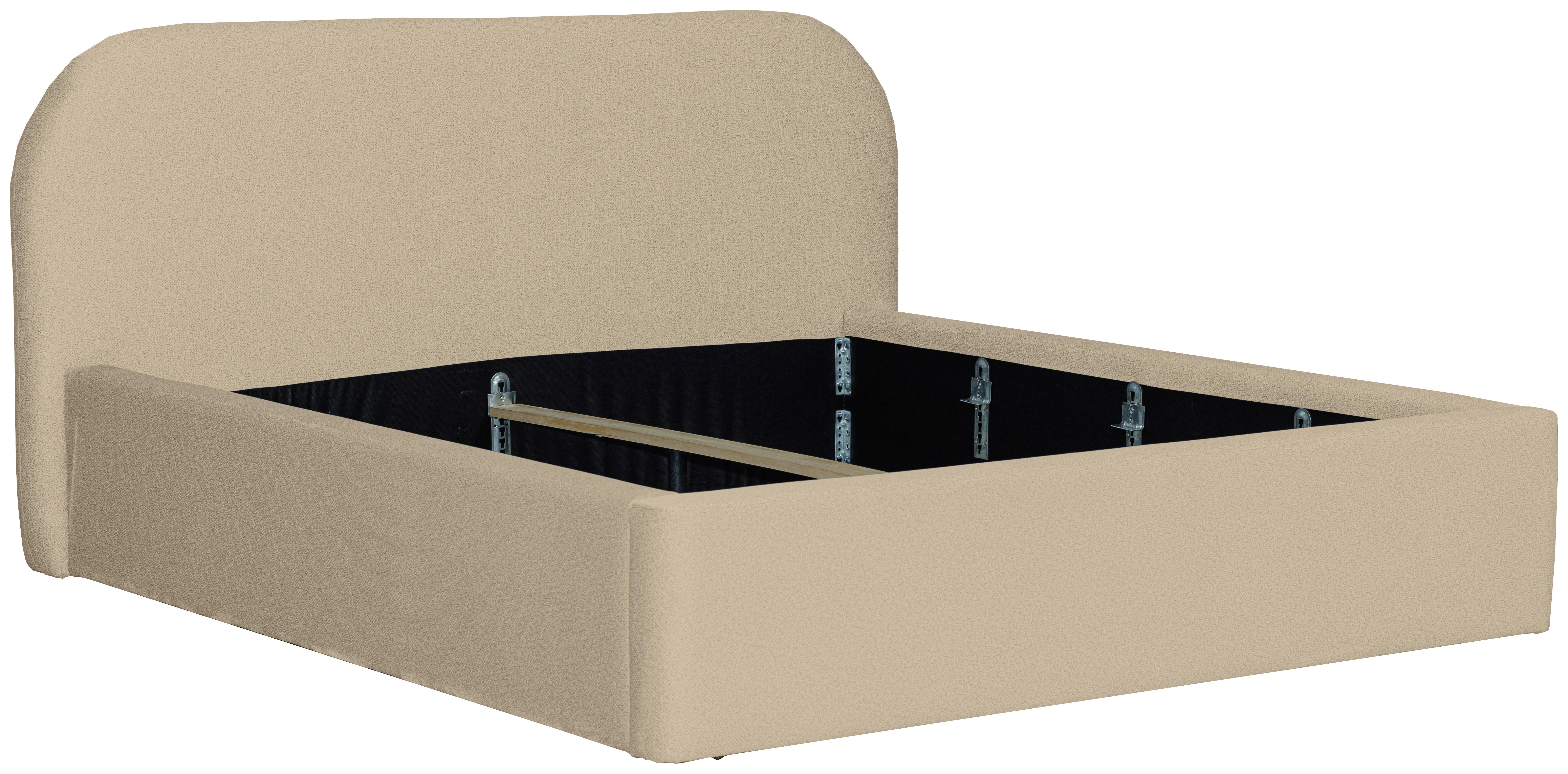 Oblazinjena Postelja Bilbao Classic - sivobež/črna, Design, tekstil (160/200cm) - Mömax