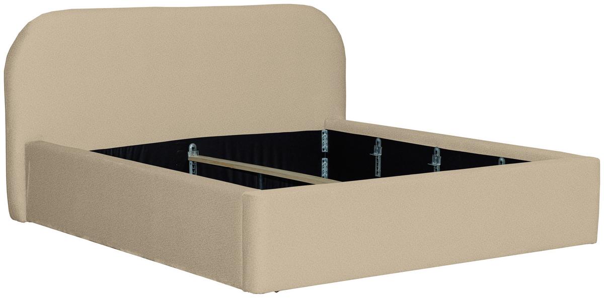 Oblazinjena Postelja Bilbao Classic - sivobež/črna, Design, tekstil (140/200cm) - Mömax