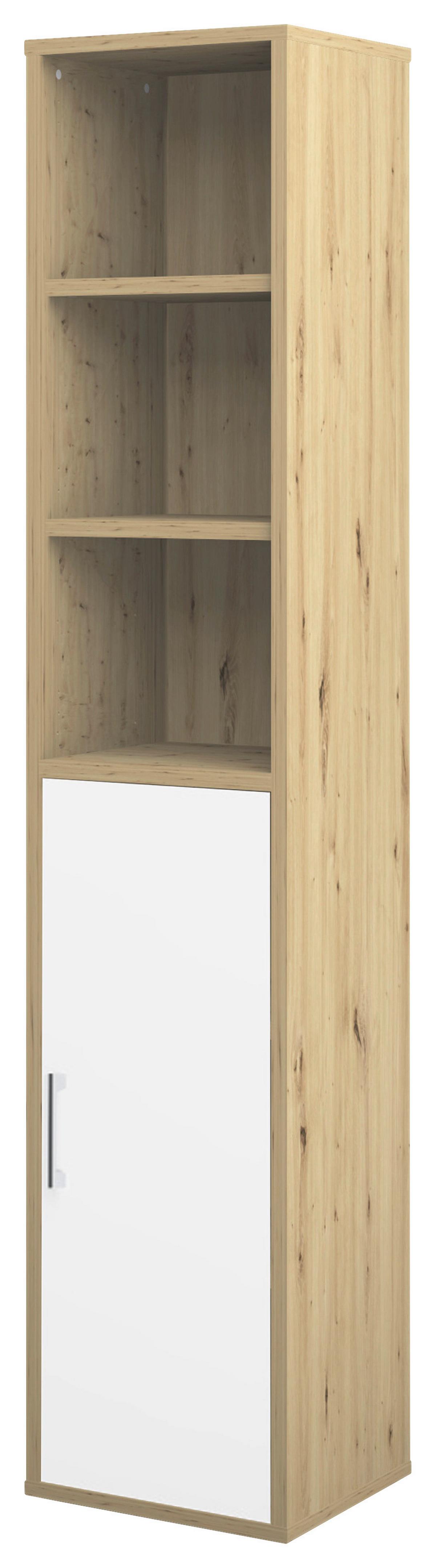 Tür Big Profi Office - Weiss/Alufarben, Modern, Holzwerkstoff/Metall (38/104/2cm) - Mömax