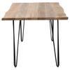 MATBORD MAGNUS - svart/naturfärgad, Natur, metall/trä (140/85/77cm) - Zandiara