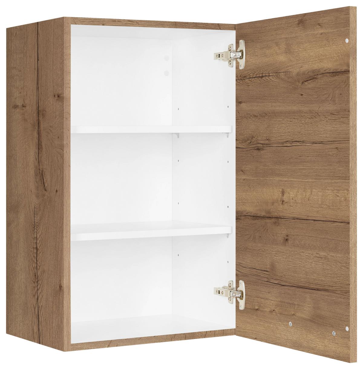 Küchenoberschrank Structura Eichel dunkel - Eiche dunkel/Schwarz, MODERN, Holzwerkstoff/Metall (45/72/35cm) - Nobilia