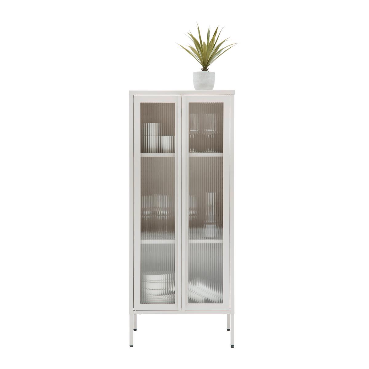 Vitrine Floyd Beige/Transparent - Transparent/Beige, MODERN, Glas/Metall (60/145/35cm) - Mömax
