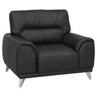 Fernsehsessel "Frisco"  , schwarz - Chromfarben/Schwarz, MODERN, Textil/Metall (112/92/96cm) - MID.YOU