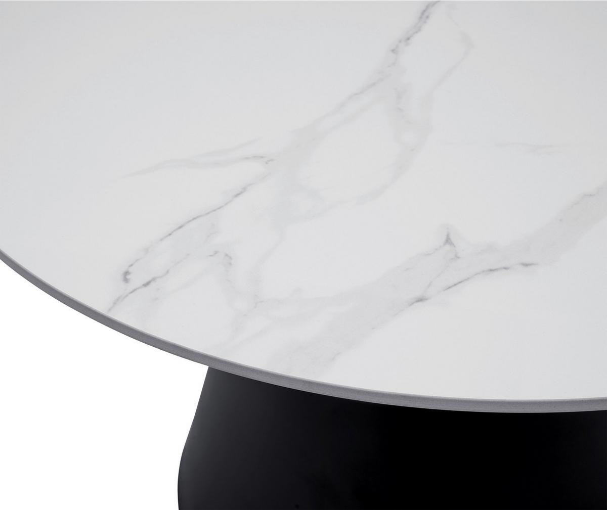 Couchtisch Noah Schwarz/Weiß, 2er Set - Schwarz/Weiß, MODERN, Keramik/Metall (70/50/43/48/70/50cm) - Mömax