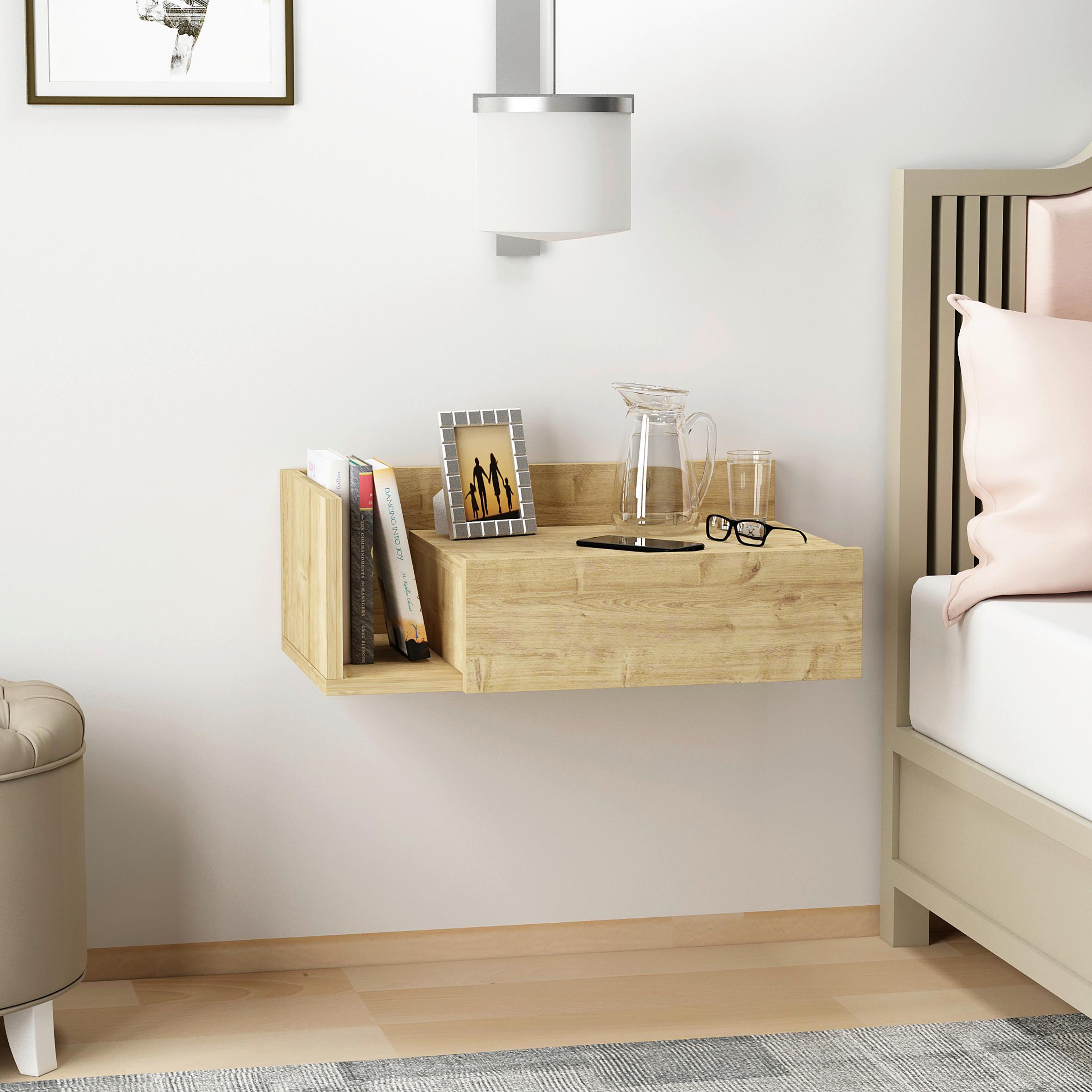 NACHTTISCH HEPHAISTOS - Eichefarben, Design, Holzwerkstoff (60/21,4/35cm) - MID.YOU