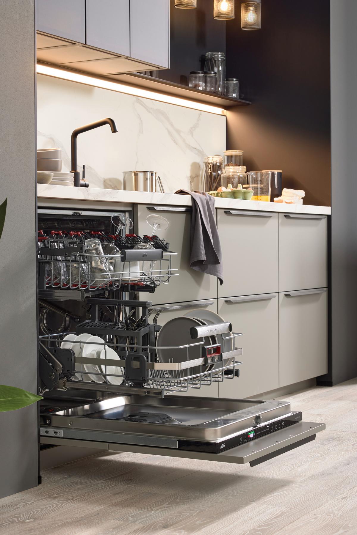 Einbauküche Easytouch in Taupegrau - Taupe/Grau, MODERN, Holzwerkstoff (153/242cm) - Nobilia