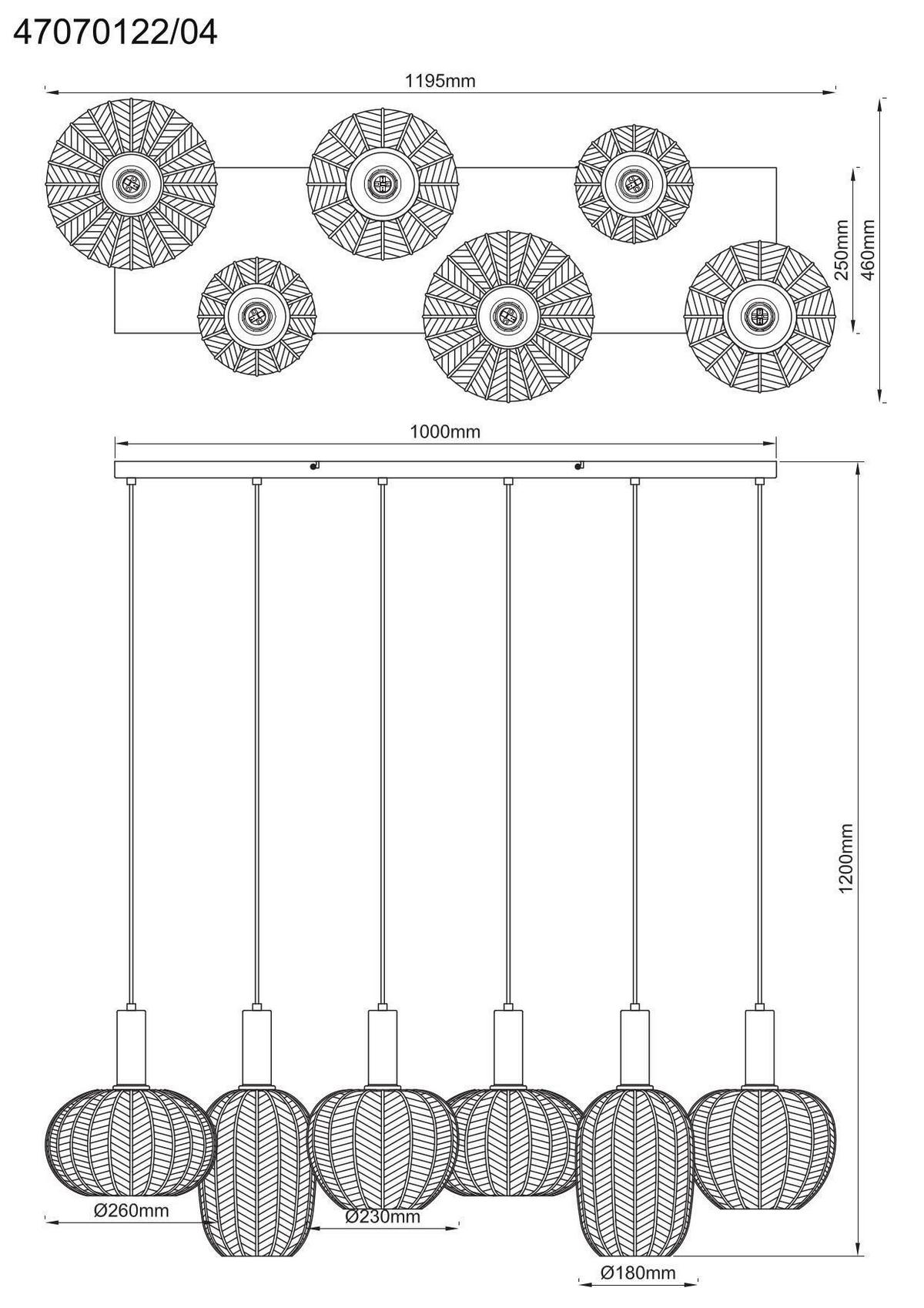 LAMPA WISZĄCA BUNTI - jaskrawy róż/zielony, Modern, metal/szkło (119.5/46/120cm)