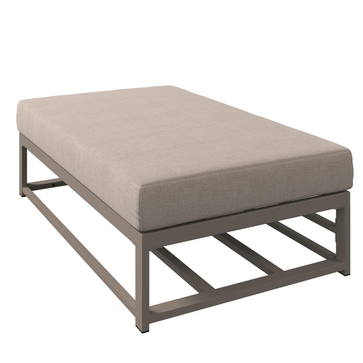 KOMPLET MEBLI TARASOWYCH ROBBIE - beżowy/ciemnoszary, Modern, tworzywo sztuczne/metal (155/65/74cm) - Ambia Garden