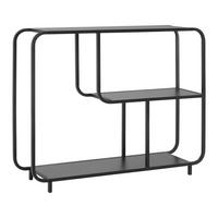 Etajeră BEND - negru, Modern, metal/material pe bază de lemn (120/95/33cm) - Modern Living