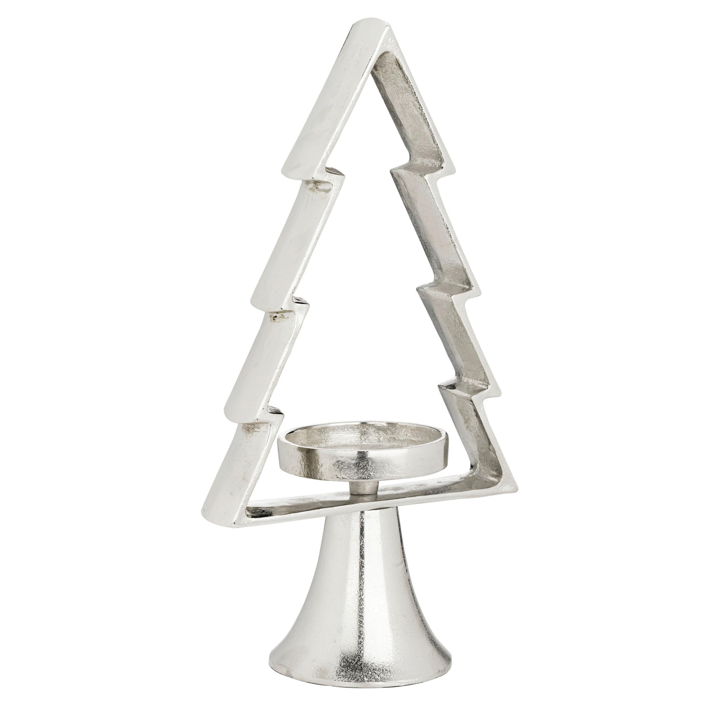 Kerzenhalter Mukayle Chromfarben - Chromfarben, LIFESTYLE, Metall (17/9.5/34cm)