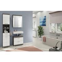Badezimmer Scout 3-tlg. ca. 97 cm Anthrazit/Weiß - Weiß Hochglanz/Grau, MODERN, Holzwerkstoff/Kunststoff (97cm) - MID.YOU