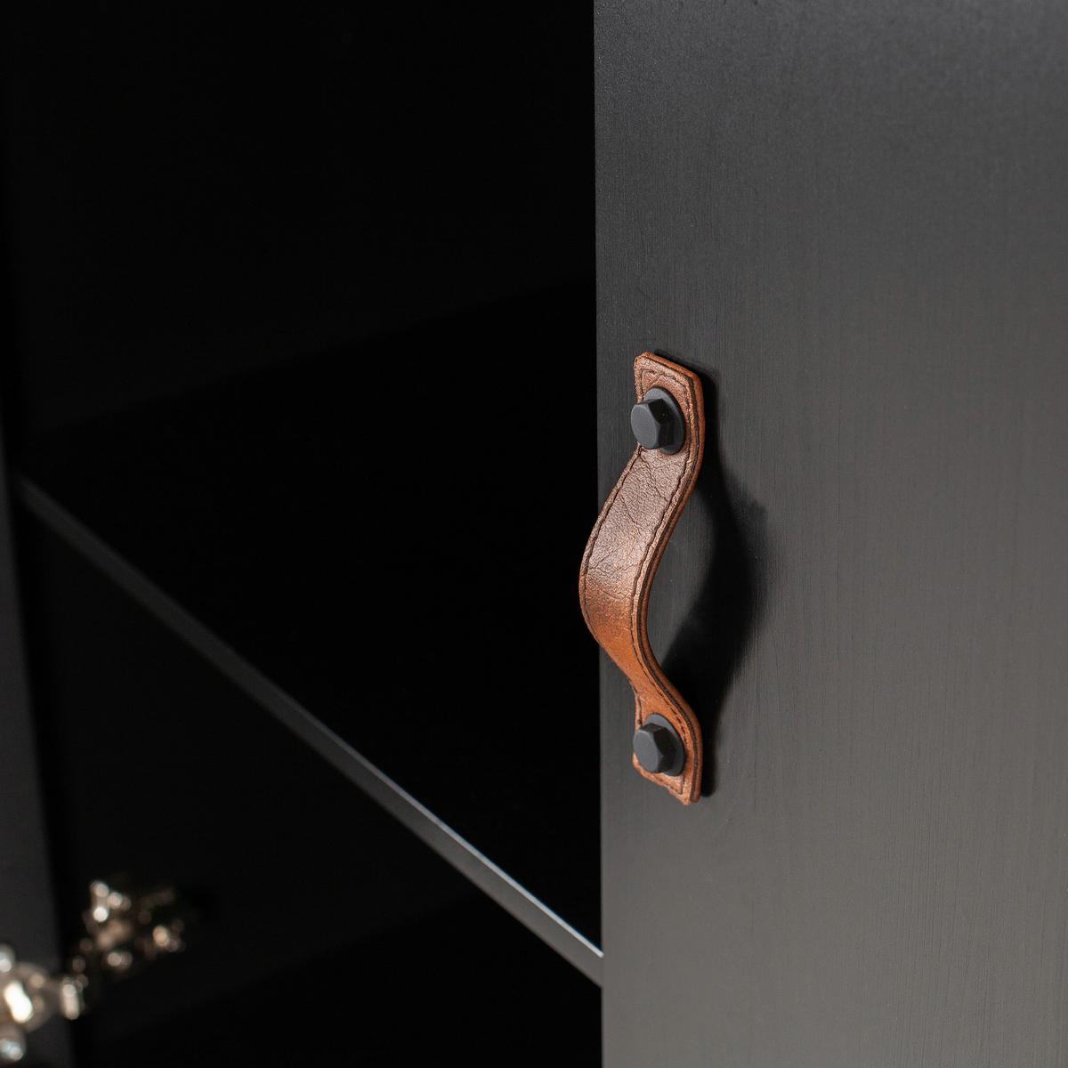 Drehtürenschrank Dian Schwarz - Schwarz, Basics, Holz (94/180/40cm) - MID.YOU