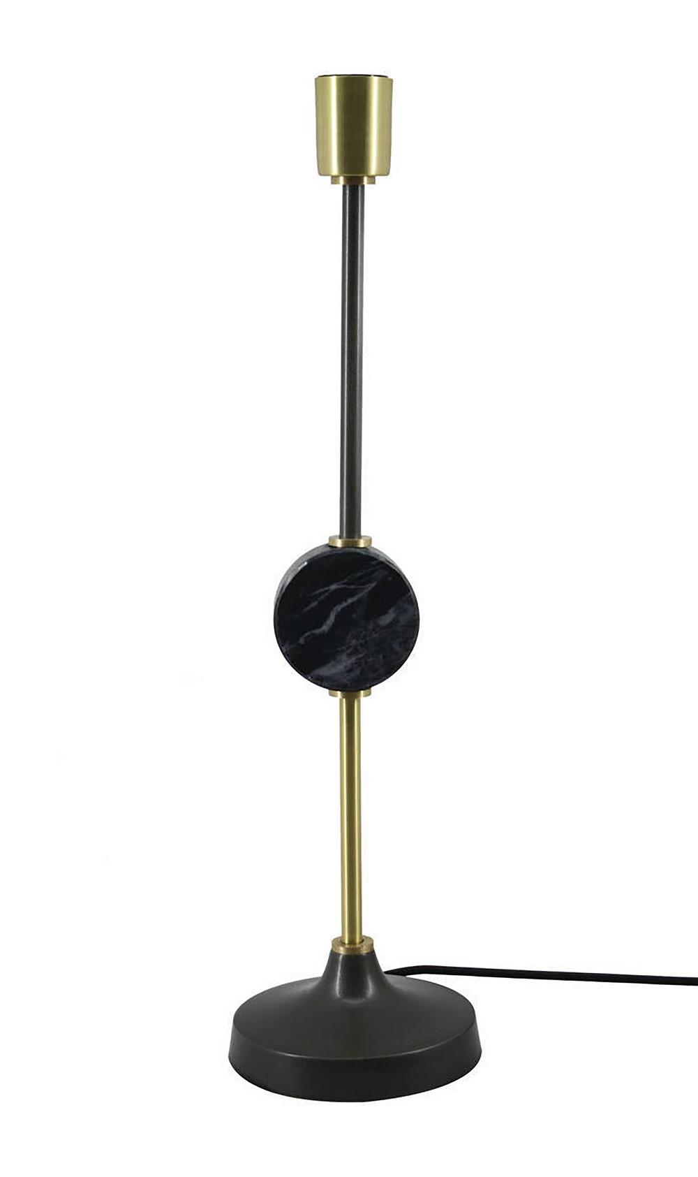 Tischleuchte Tischlampe Carlea 287 - Goldfarben/Schwarz, Trend, Metall (115/15/58cm) - Kayoom