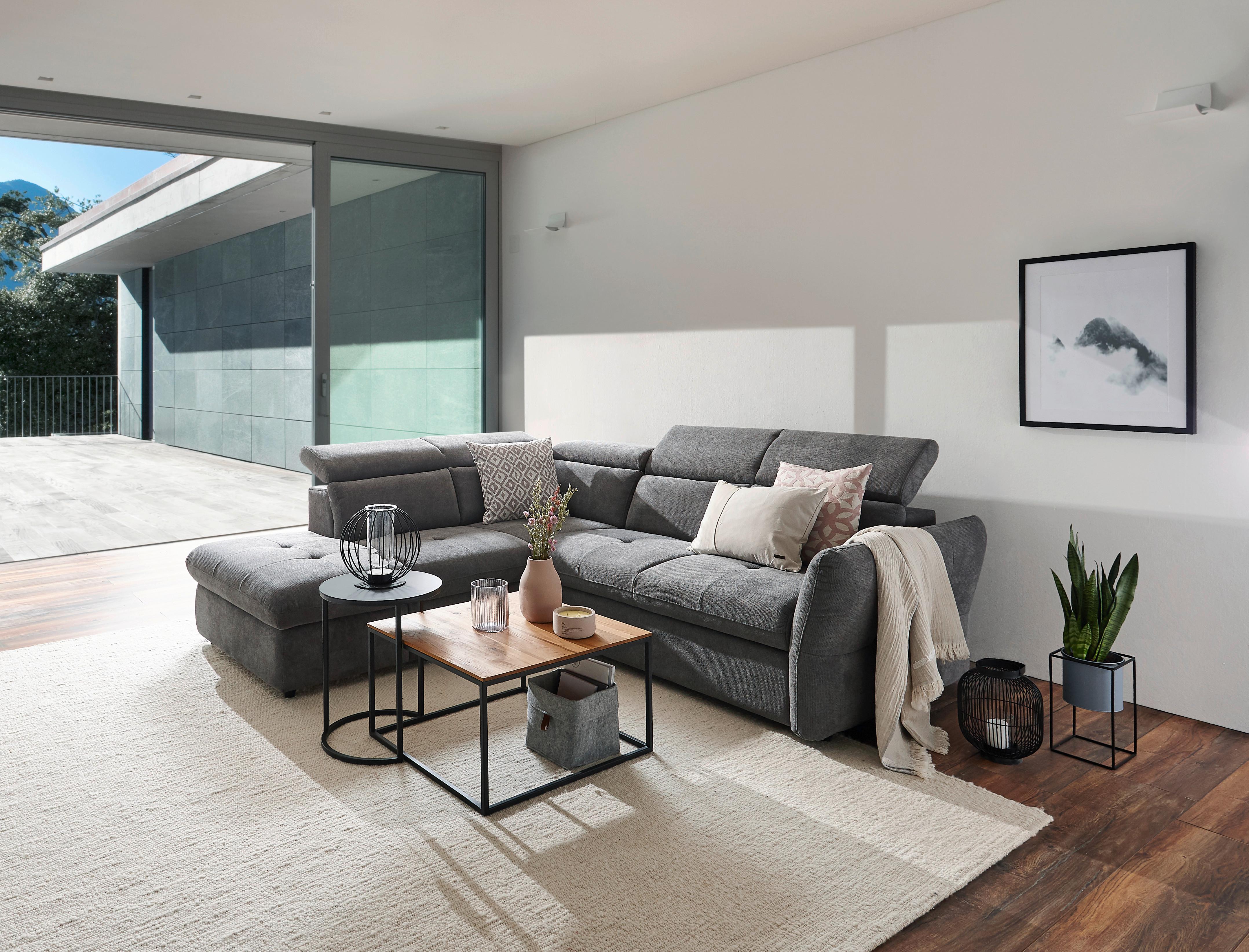 STOLIK KAWOWY NICO 4 - kolor dębowy/czarny, Design, metal/drewno (65/65/37cm) - Johann Jakob